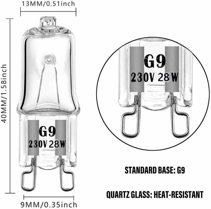 G9 Halogen Bulb 25W – Warm White Light, Dimmable, Energy Efficient