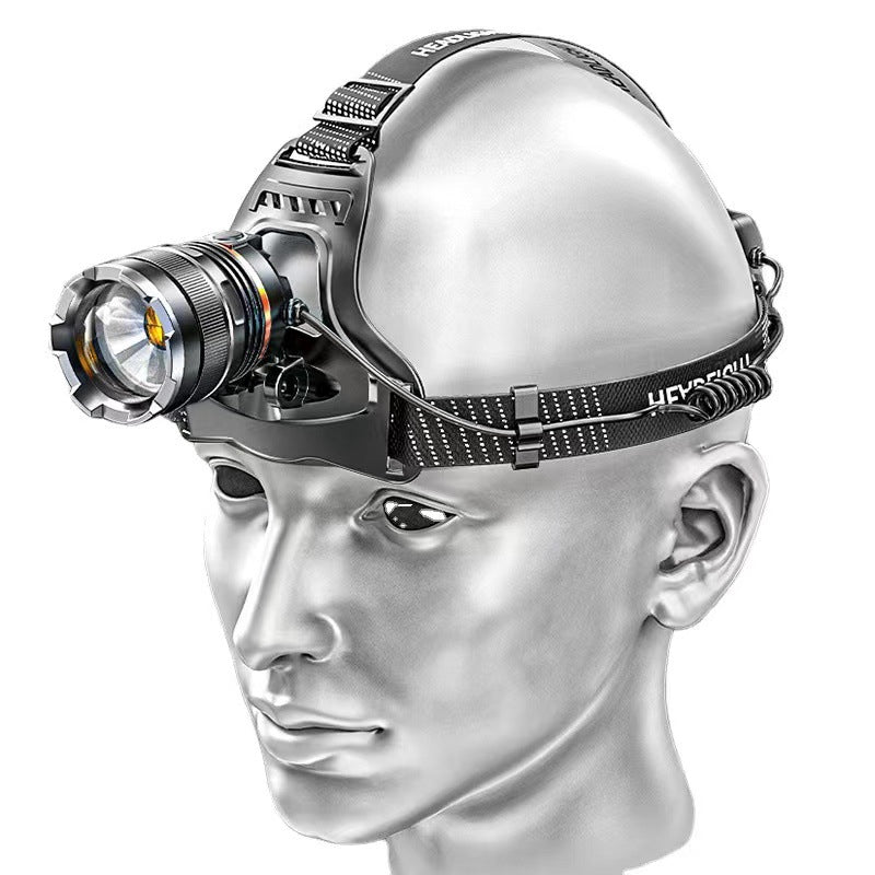 Rechargeable IP65 Waterproof LED Headlamp with P50 Strong Headlight-1200mAh Battery included