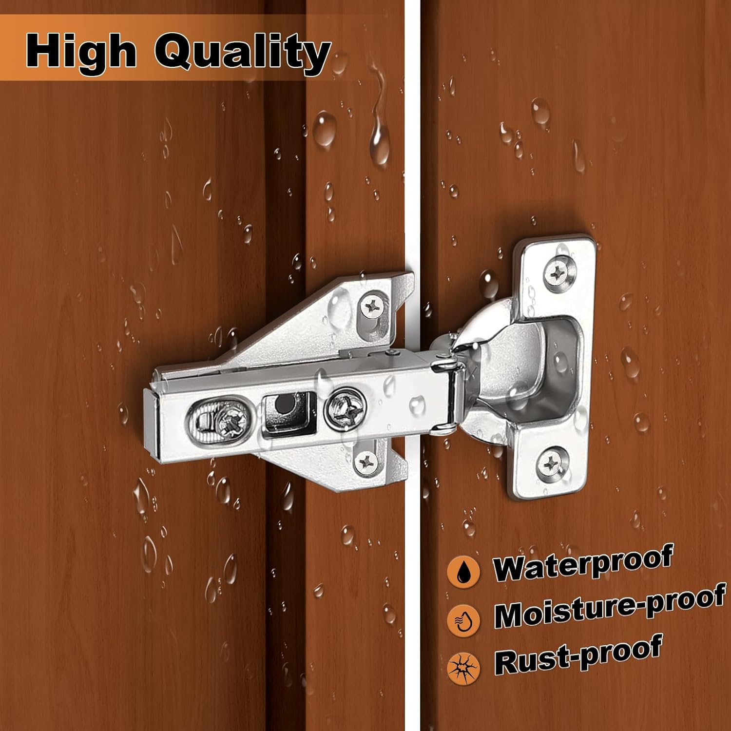 Premium 4-Inch L x 2.55-Inch W Cabinet Hinges for Durable and Smooth Door Operation