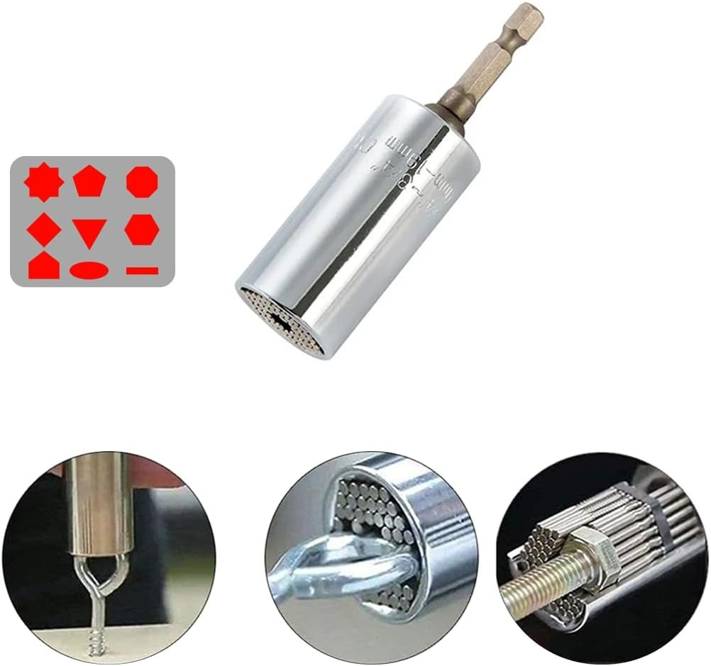 Universal Socket Wrench 7-19mm | Magic Grip Multifunctional Drill Adapter