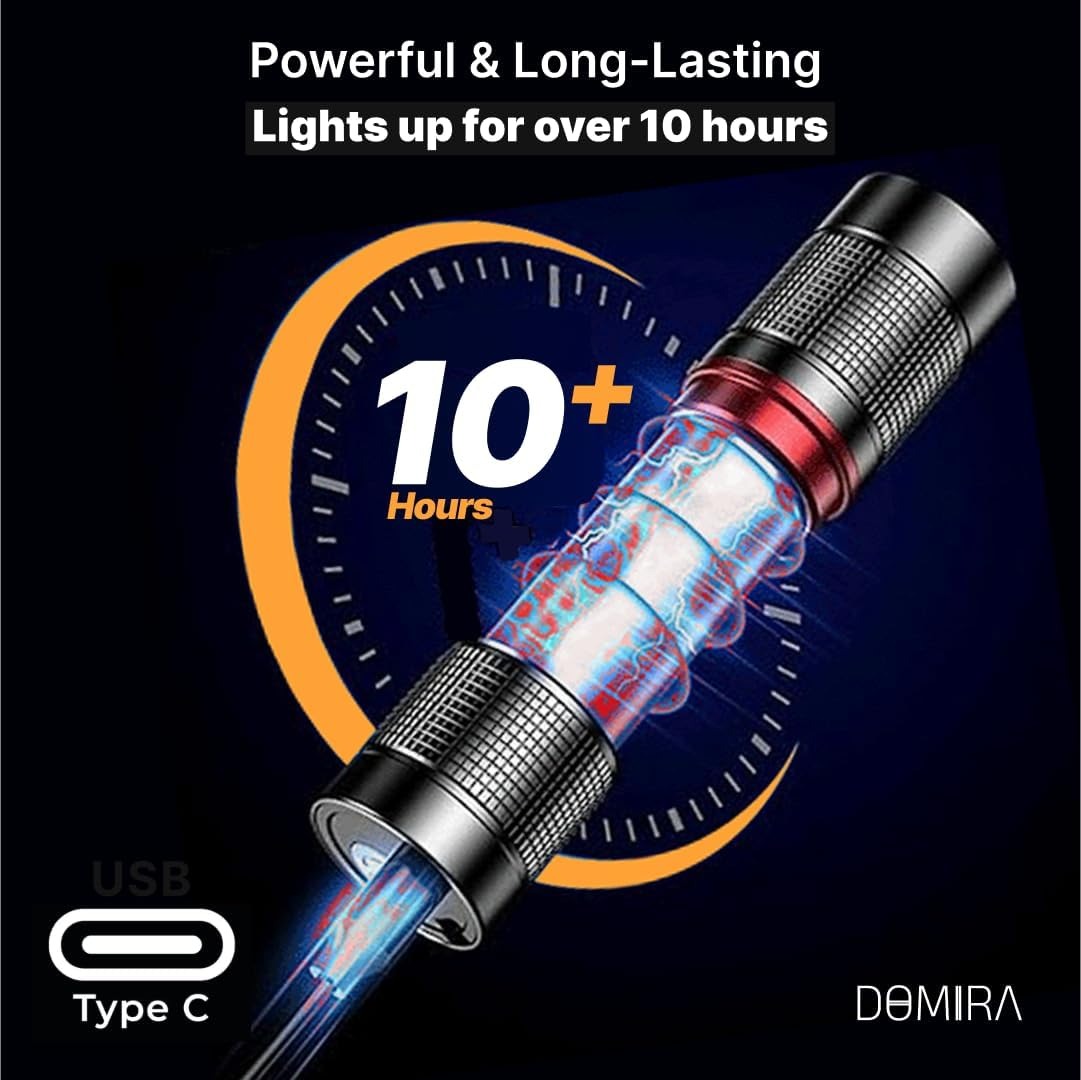 Rechargeable LED Flashlight – Super Bright & Waterproof Product-Pack of 2