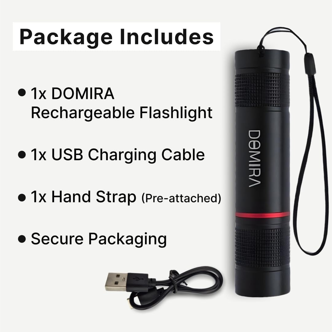 Rechargeable LED Flashlight – Super Bright & Waterproof Product-Pack of 2