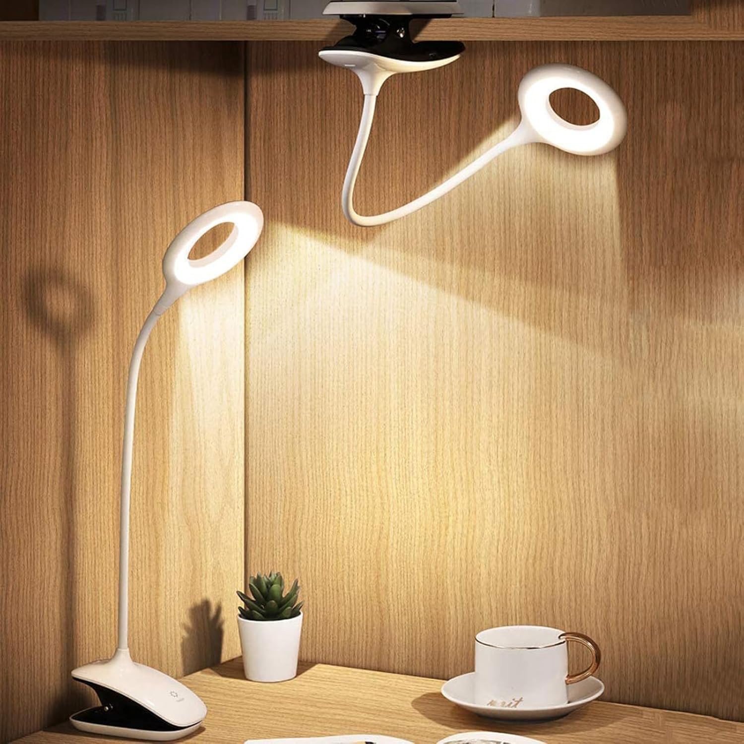 Rechargeable LED Reading Light Desk Lamp with Eye Protection & 1800mAh Battery