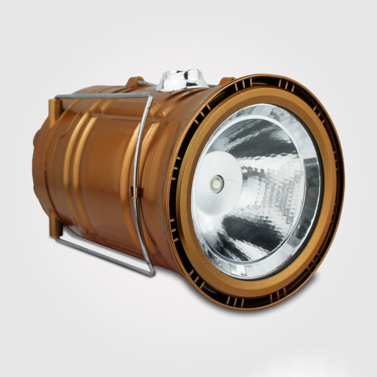 DOMIRA solar USB rechargeable LED camping lantern gold 1600mAh built-in power bank