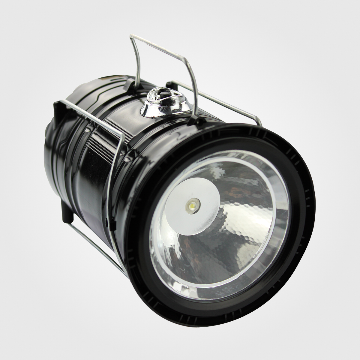 Black Collapsible Solar LED Camping Lantern – Super Bright & Portable