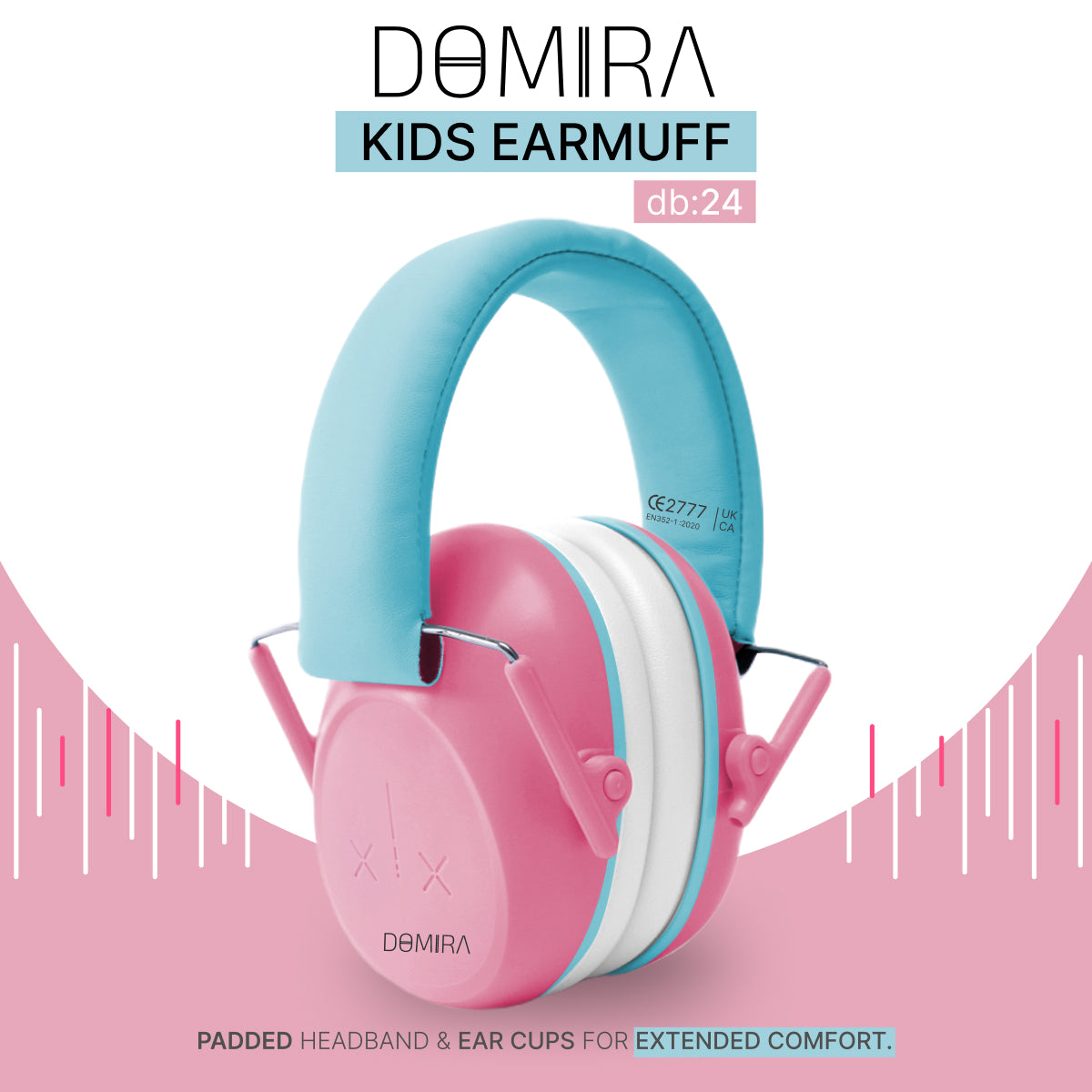 DOMIRA Kids Ear Defenders – Noise Cancelling Hearing Protection-Pink