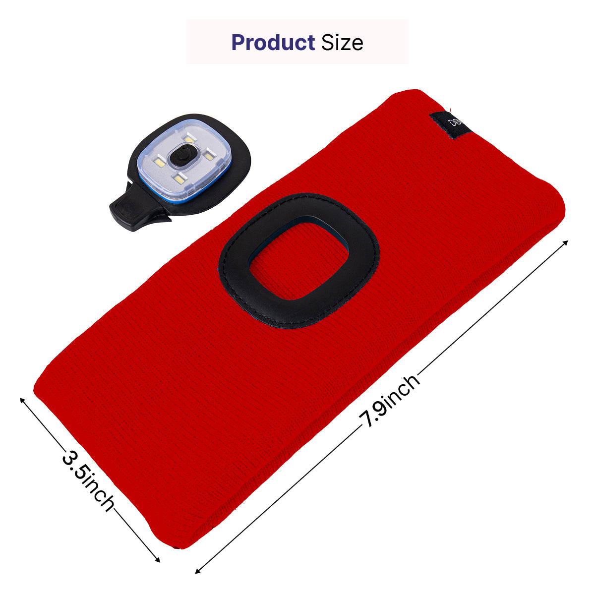 USB Rechargeable LED Head Torch – Super Bright Red Headlamp