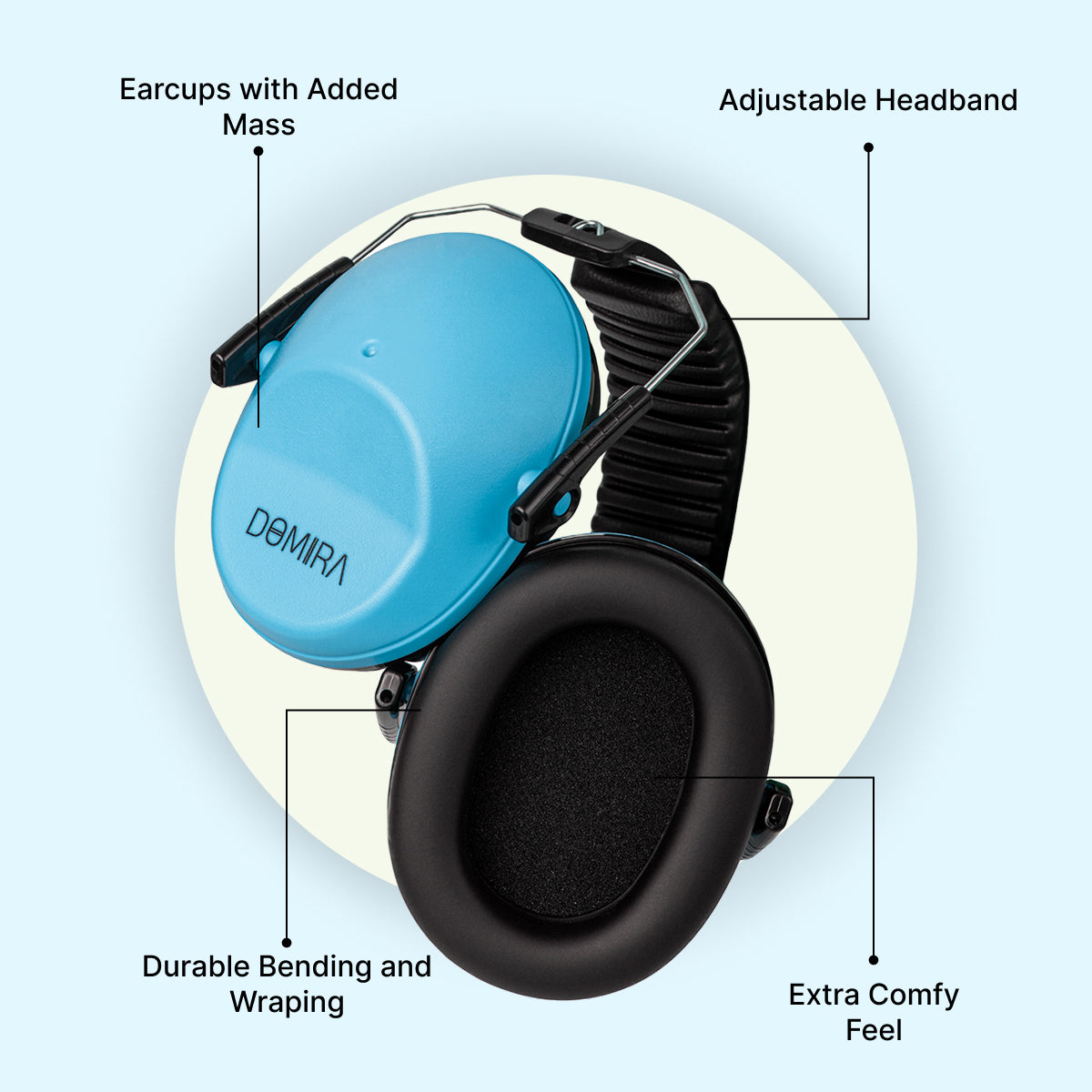 Kids Noise-Cancelling Earmuffs-Blue – Adjustable, Comfortable & Soundproof