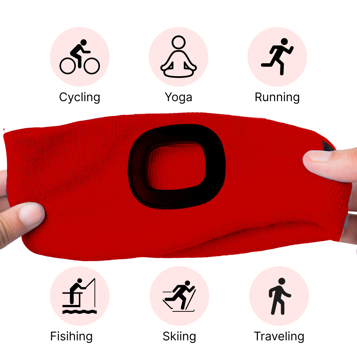 USB Rechargeable LED Head Torch – Super Bright Red Headlamp