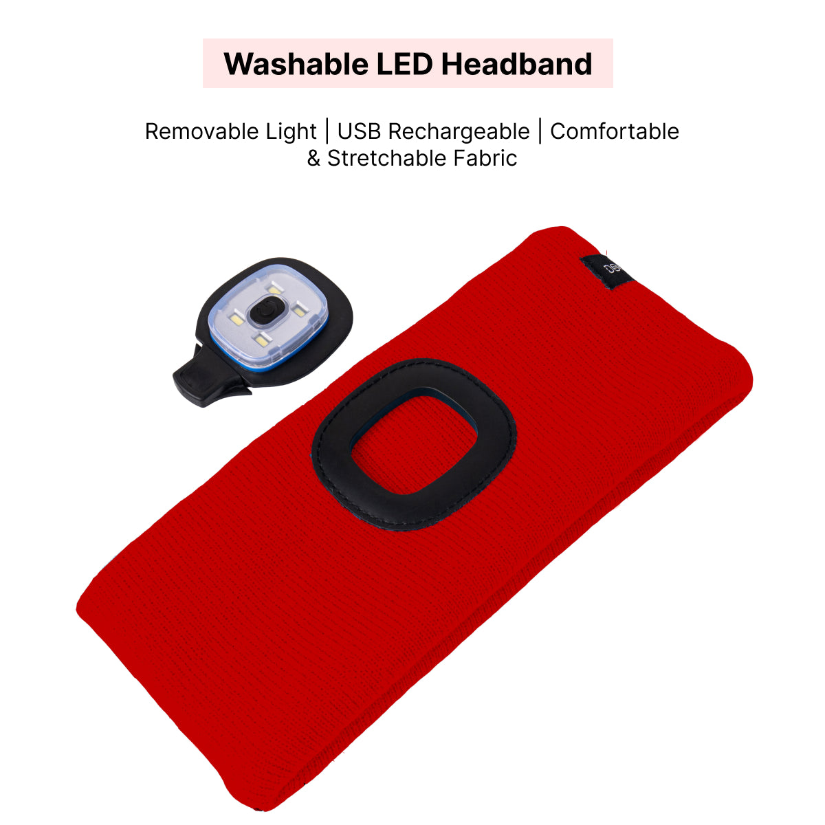 USB Rechargeable LED Head Torch – Super Bright Red Headlamp