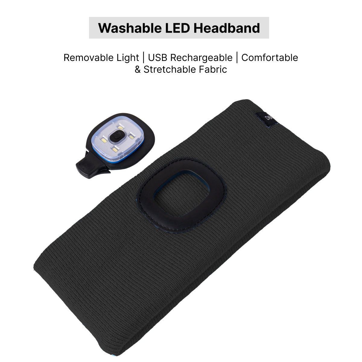 USB Rechargeable LED Head Torch – Super Bright Black  Headlamp