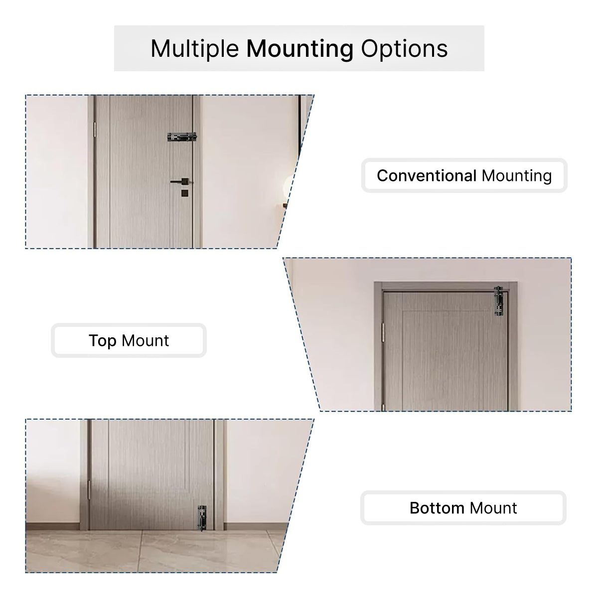 Door Bolts Black Stylish Security Multiple packs in 3-Inch & 4-Inch