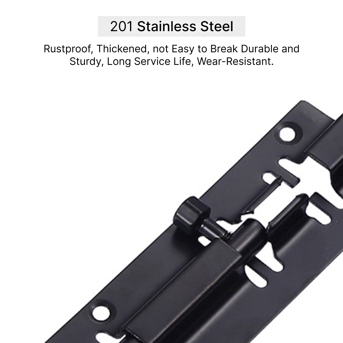 Door Bolts Black Stylish Security Multiple packs in 3-Inch & 4-Inch