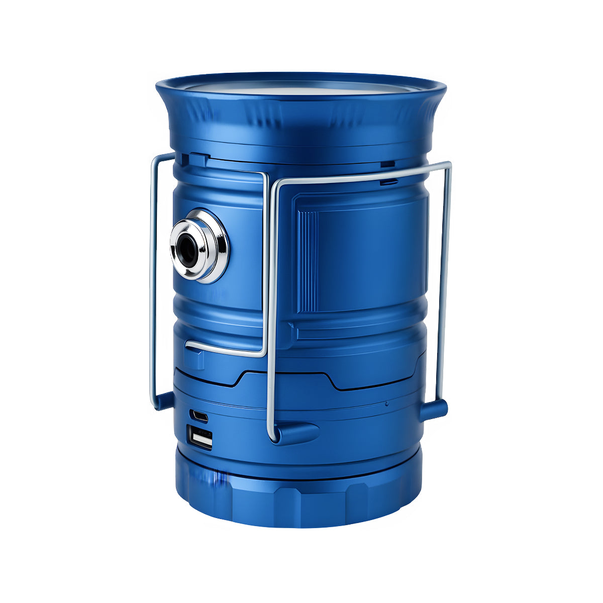 DOMIRA solar USB rechargeable LED camping lantern blue 1600mAh built-in power bank