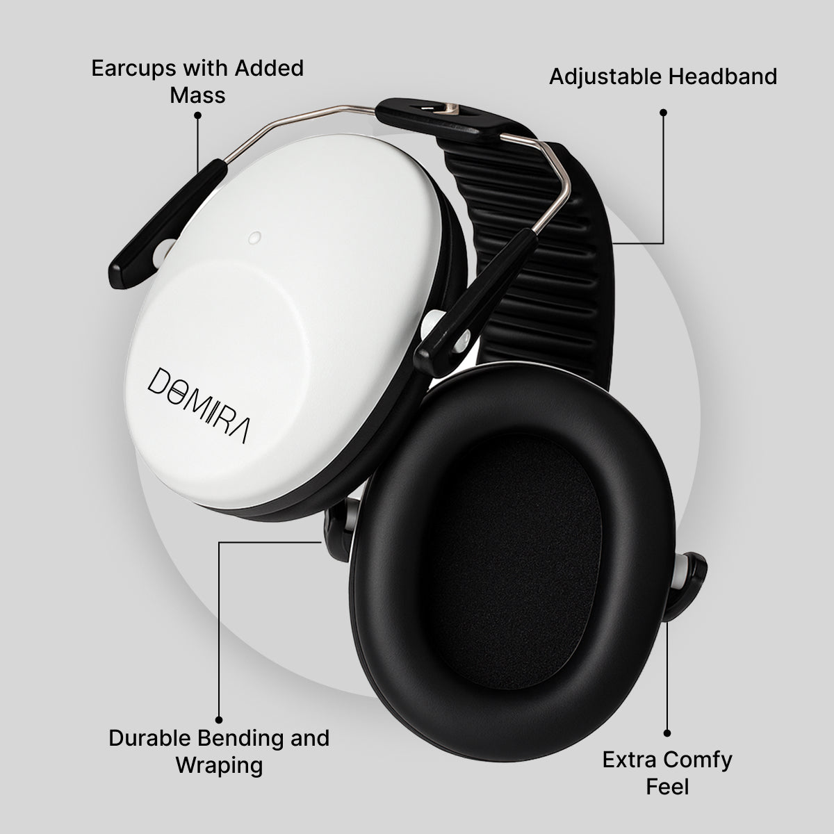 Kids Noise-Cancelling Earmuffs – Adjustable, Comfortable & Soundproof-White