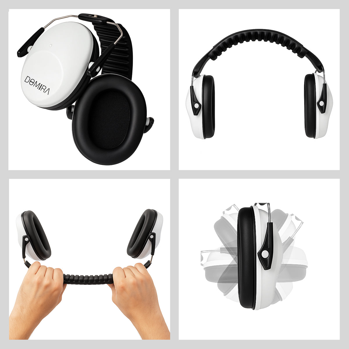 Kids Noise-Cancelling Earmuffs – Adjustable, Comfortable & Soundproof-White