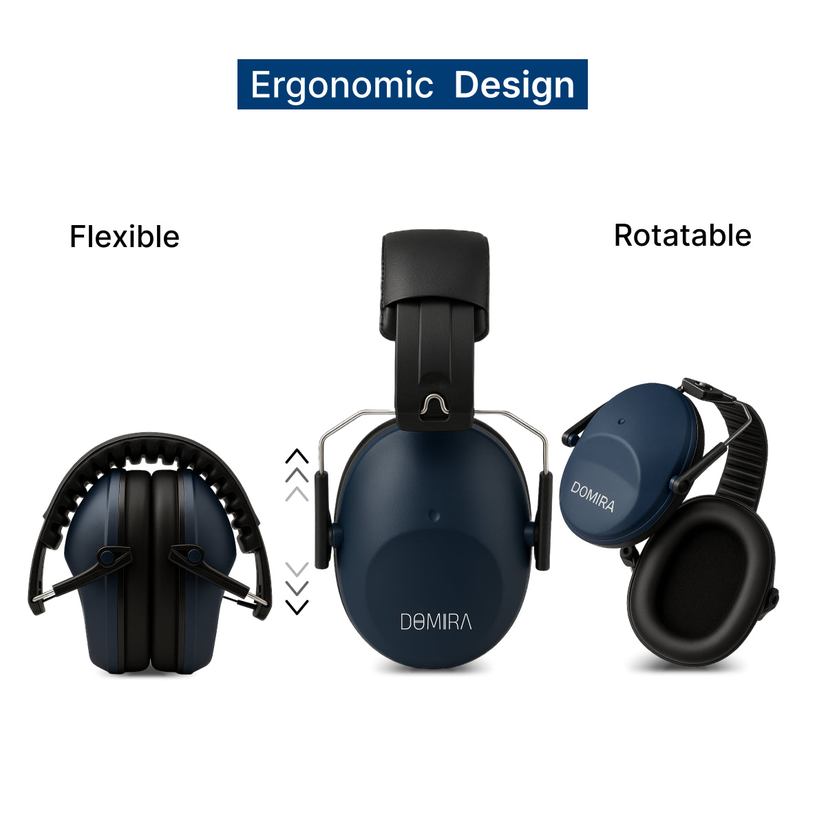 Kids Noise-Cancelling Earmuffs – Adjustable, Comfortable & Soundproof-Dark Blue