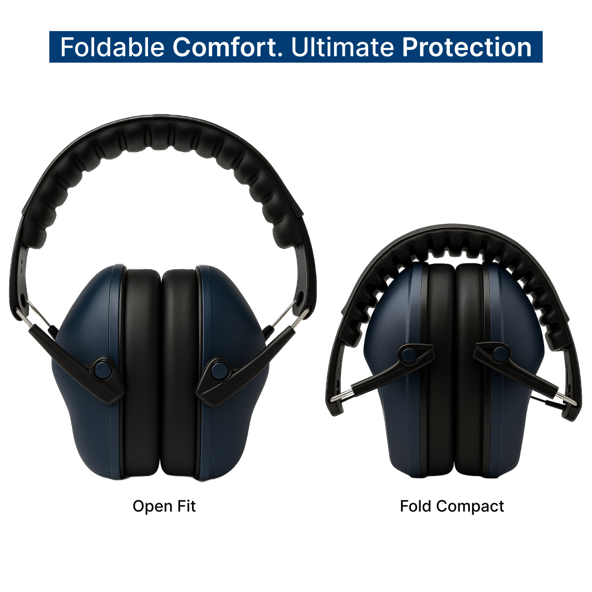 Kids Noise-Cancelling Earmuffs – Adjustable, Comfortable & Soundproof-Dark Blue