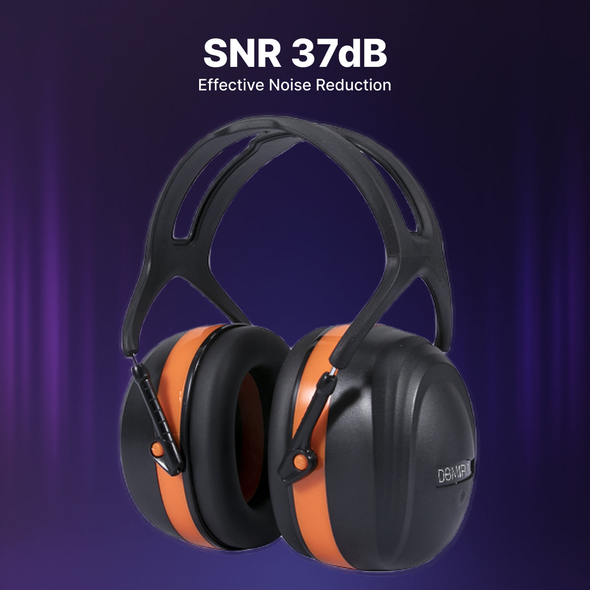 DOMIRA Ear Defenders 37dB – High-Performance Hearing Protection-Orange Black