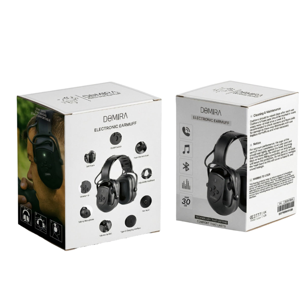 Bluetooth Shooting Ear Muffs SNR 30dB-Black