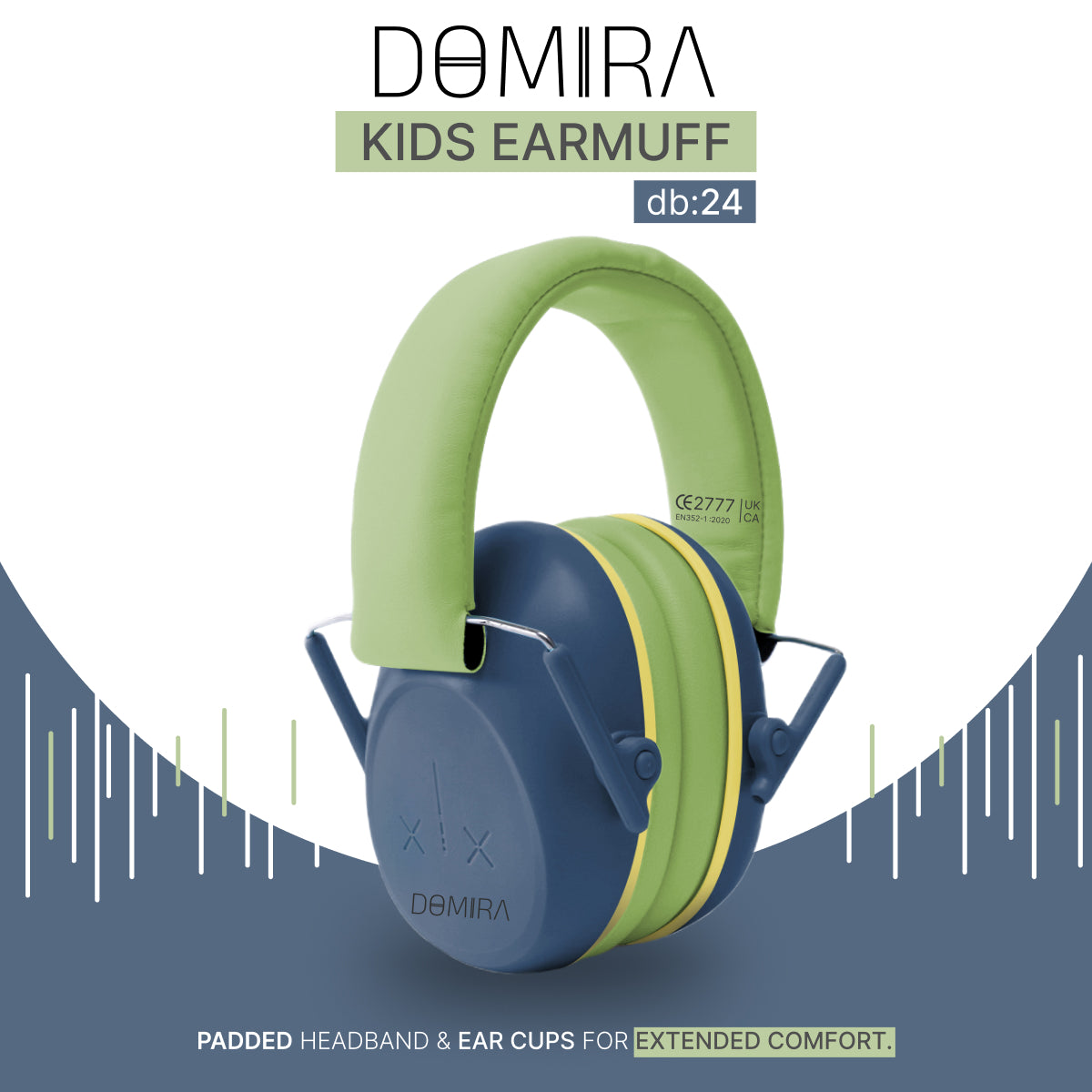 DOMIRA Kids Ear Defenders – Noise Cancelling Hearing Protection-Blue Green