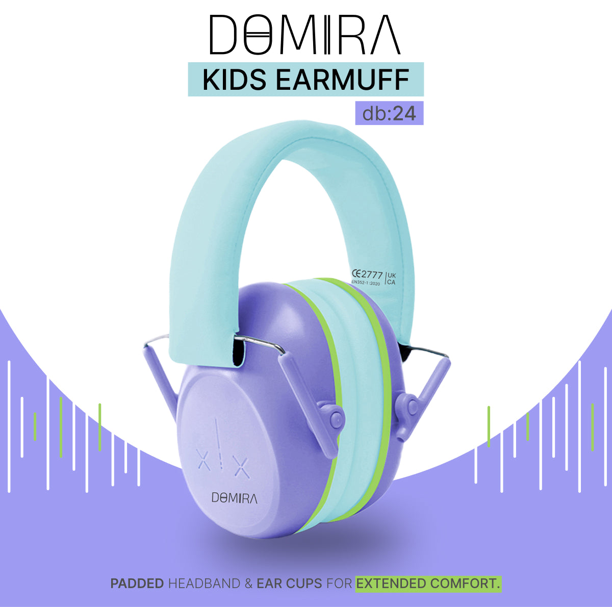 DOMIRA Kids Ear Defenders – Noise Cancelling Hearing Protection-Violet Blue