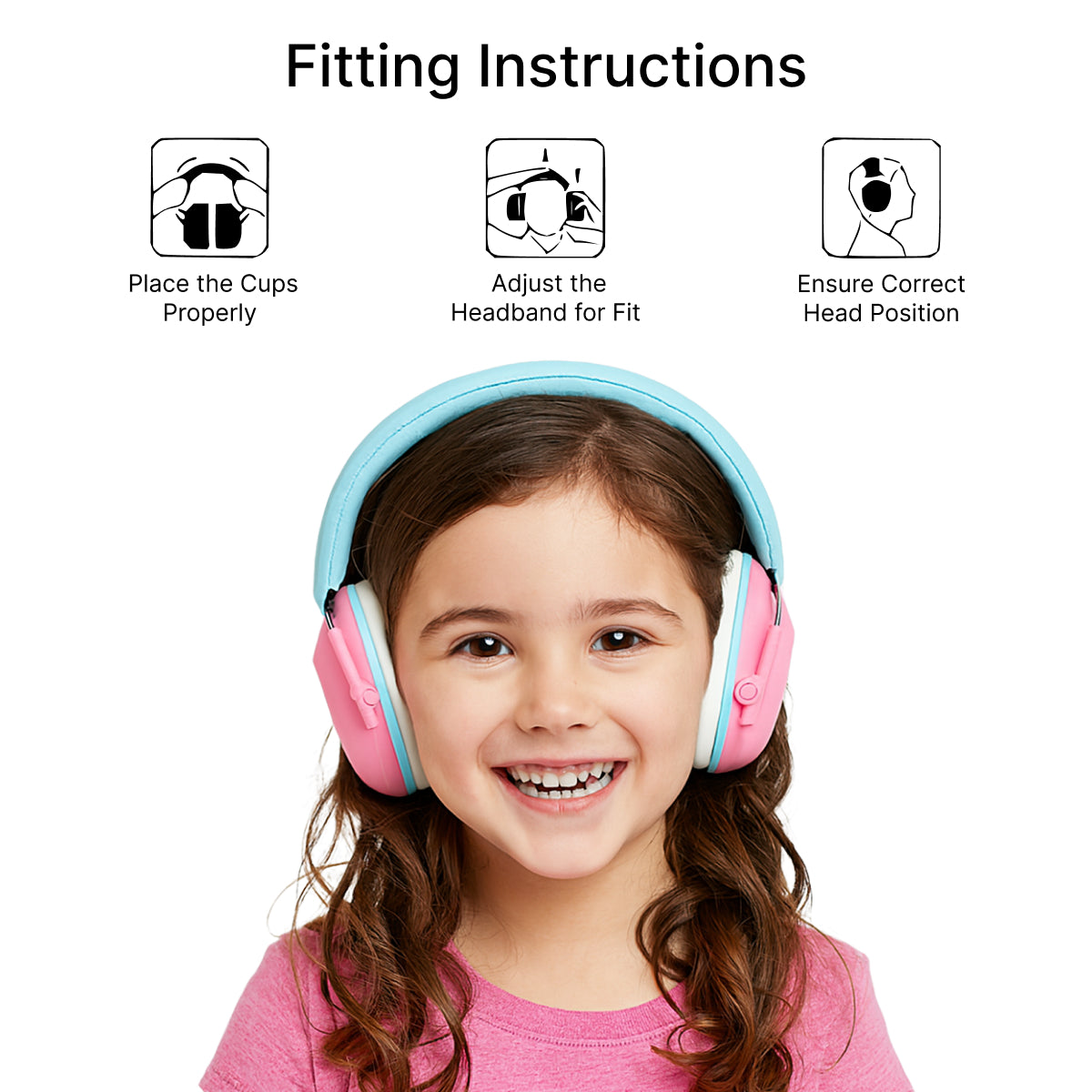 DOMIRA Kids Ear Defenders – Noise Cancelling Hearing Protection-Pink