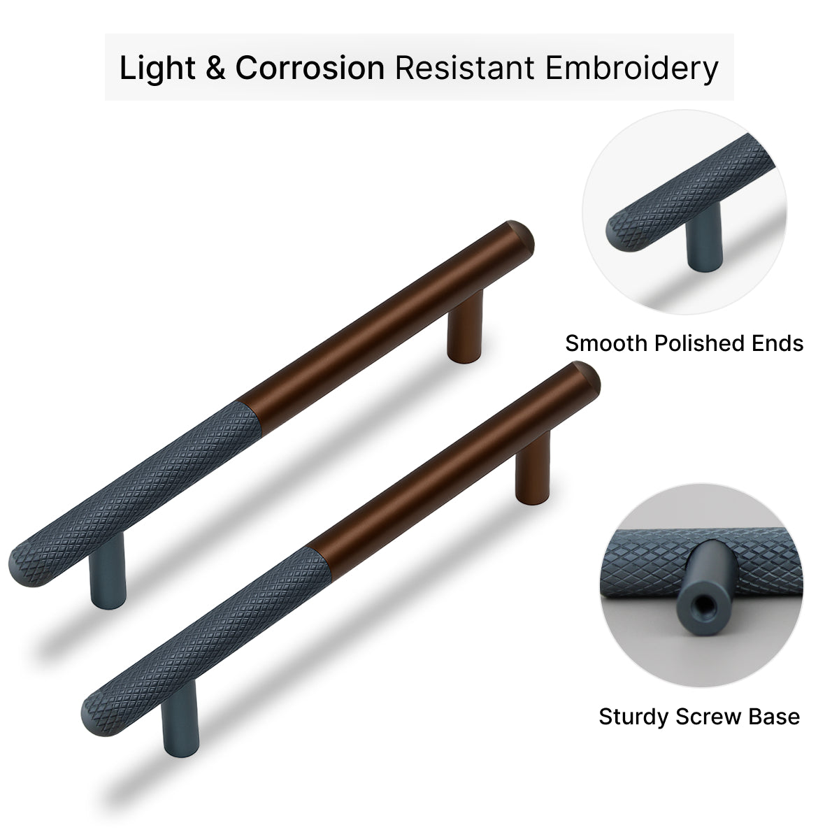 Two-Tone Aluminum Alloy Handle – Versatile Wardrobe & Kitchen Drawer Pull