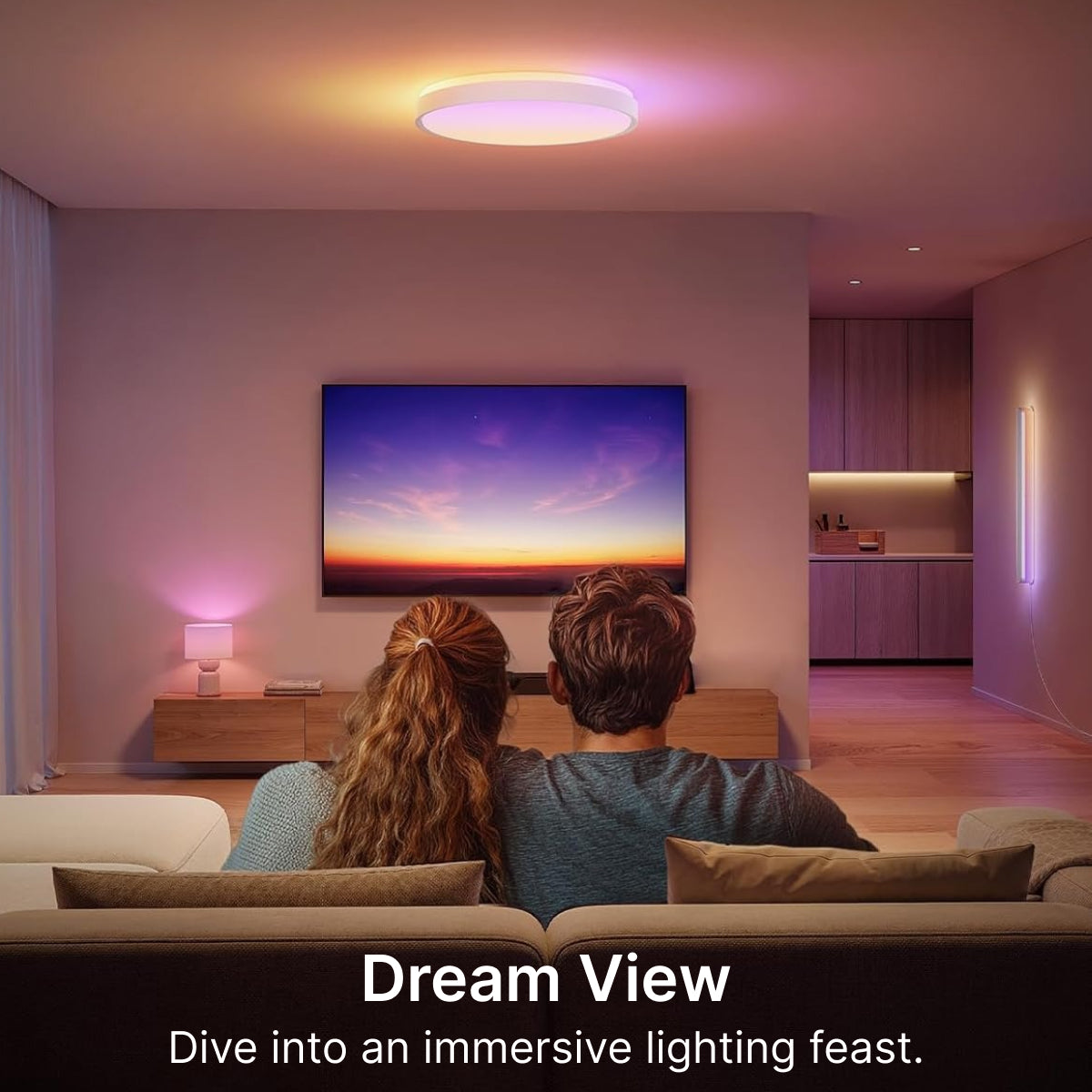 Smart Round LED Ceiling Light 22W – Modern Minimalist White Design (With / Without Remote)