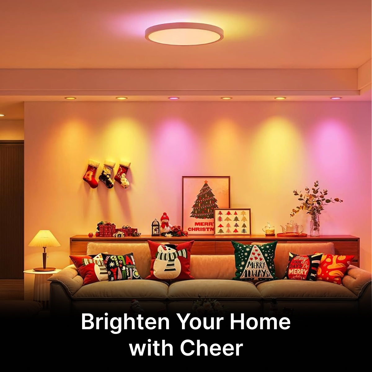 Smart Round LED Ceiling Light 22W – Modern Minimalist White Design (With / Without Remote)