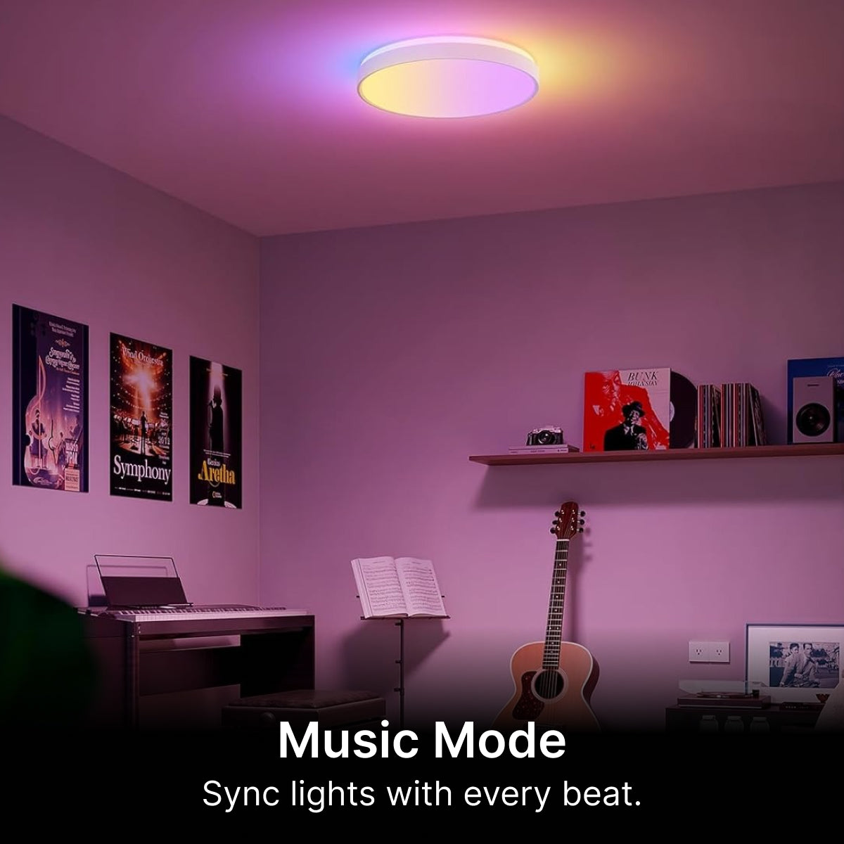 Smart Round LED Ceiling Light 22W – Modern Minimalist White Design (With / Without Remote)