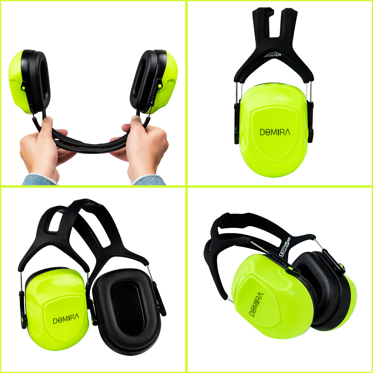 DOMIRA Ear Defenders 34dB – High-Performance Hearing Protection-Light Green