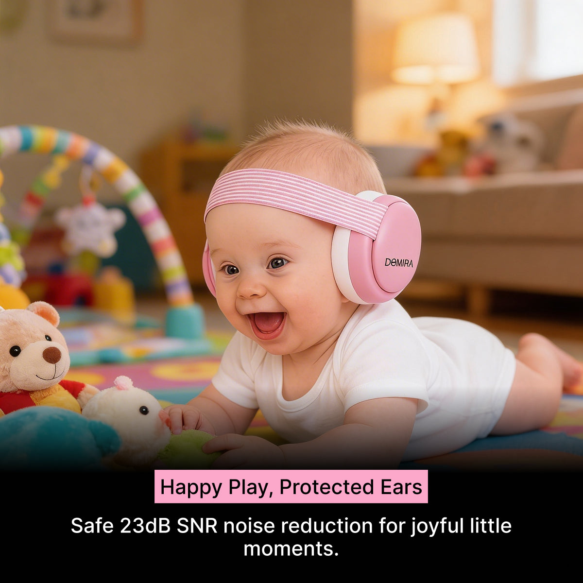 Baby Hearing Protection Ear Defenders 23dB SNR (Pink)