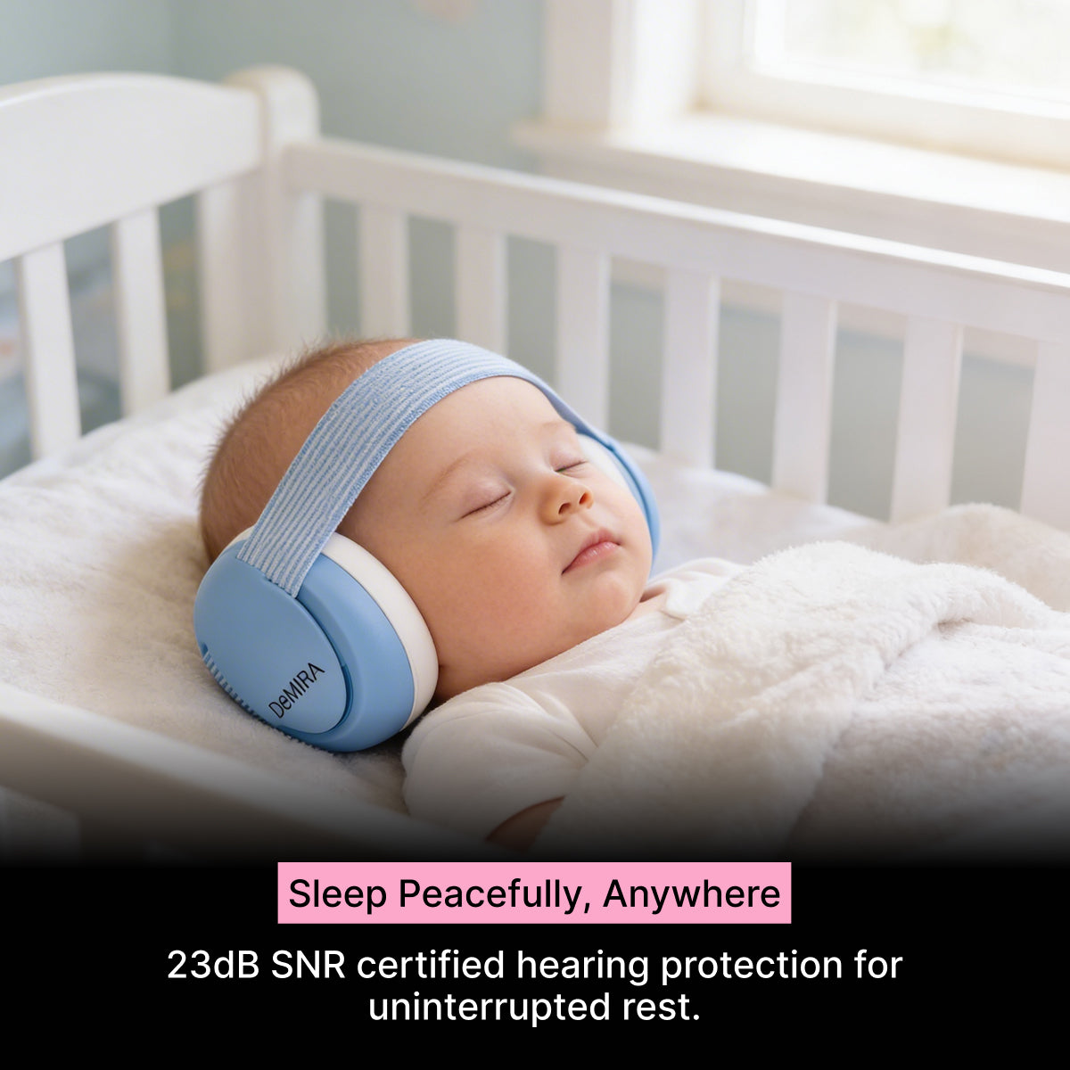 Baby Hearing Protection Ear Defenders 23dB SNR (Blue) – DOMIRA