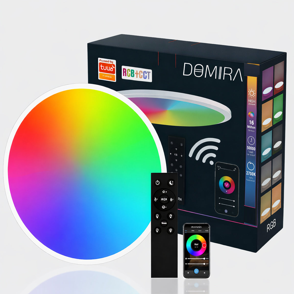 Smart Round LED Ceiling Light 22W – Modern Minimalist White Design (With / Without Remote)