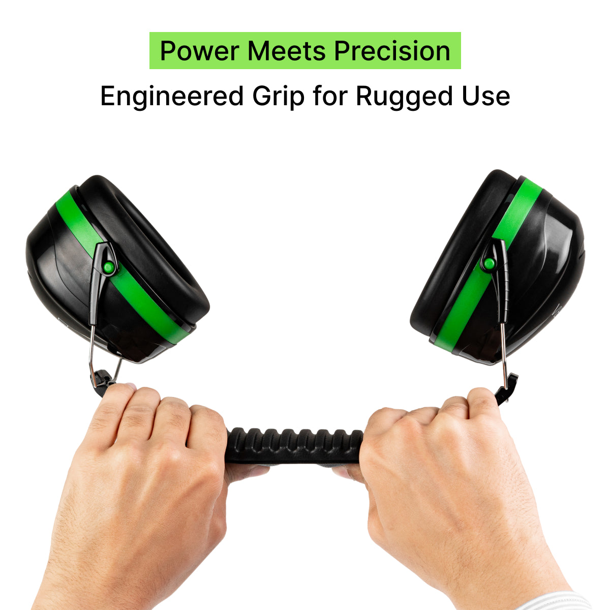 Adult  Ear Defenders 33dB – Lightweight Noise Reduction Earmuffs (Green/Black)