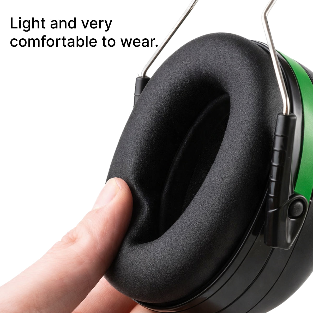 Adult  Ear Defenders 33dB – Lightweight Noise Reduction Earmuffs (Green/Black)