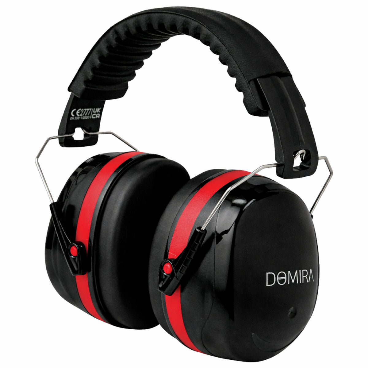 Adult  Ear Defenders 33dB – Lightweight Noise Reduction Earmuffs (Red/Black)