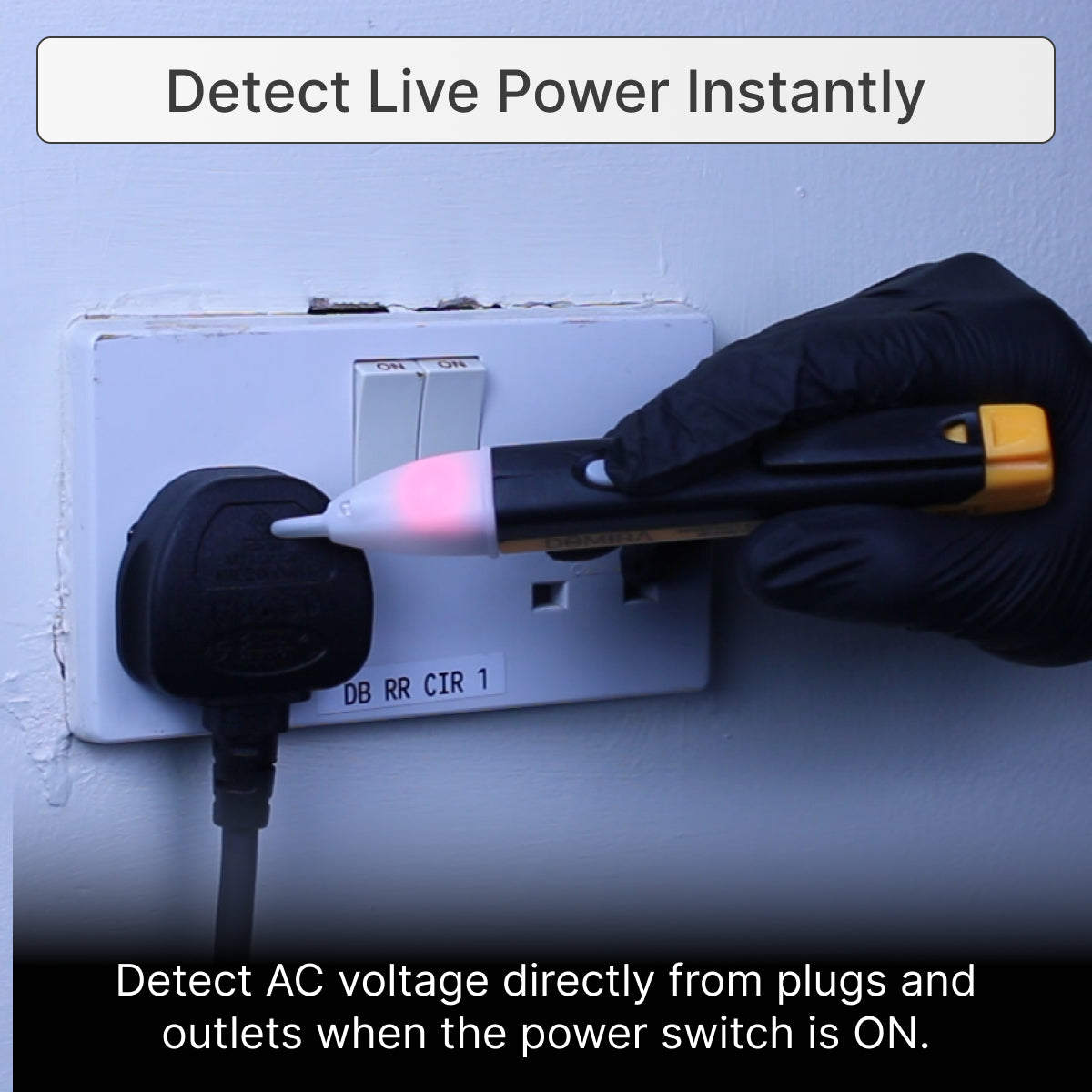 LED Light Test Pen - 90-1000V AC Voltage Tester with Light Alarm
