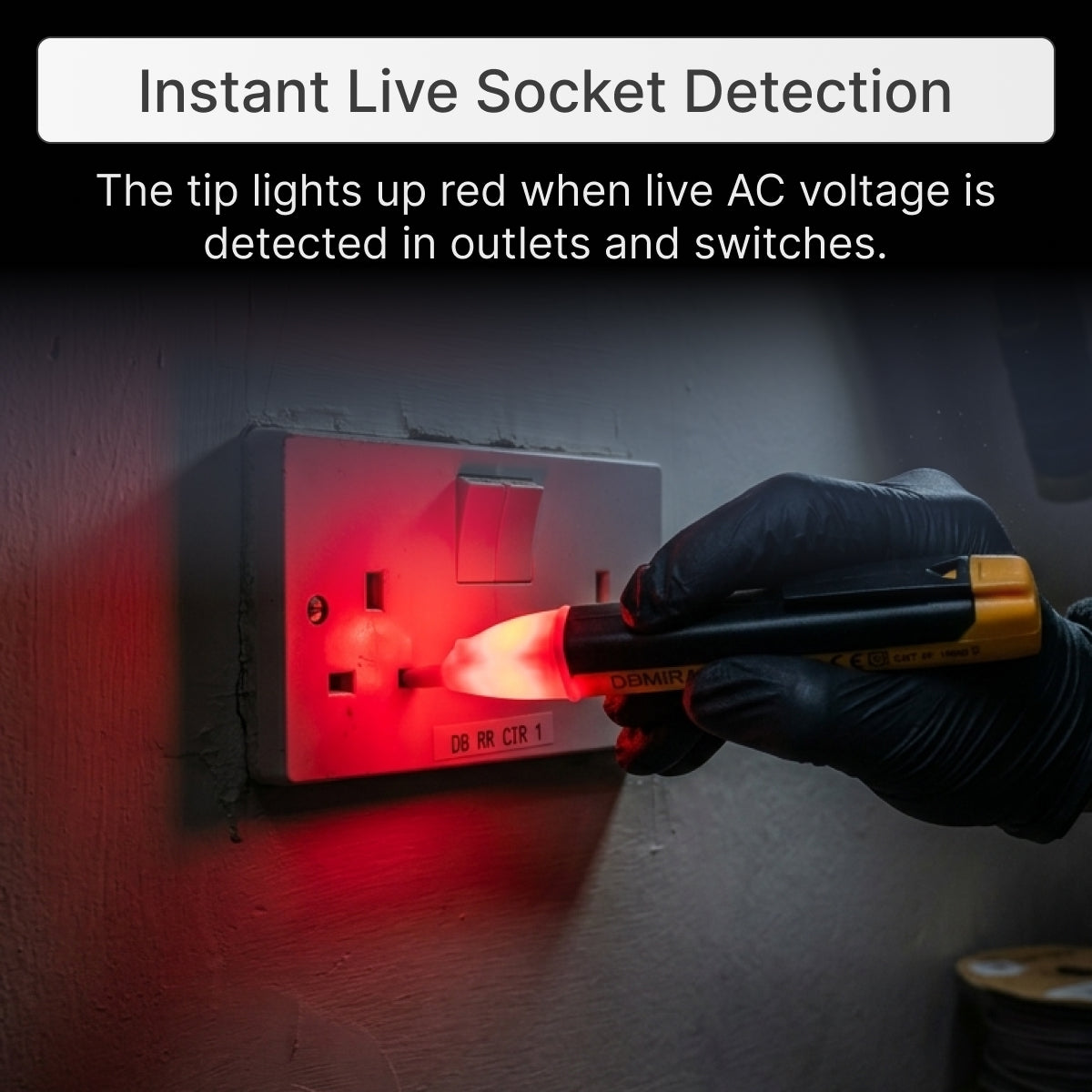 LED Light Test Pen - 90-1000V AC Voltage Tester with Light Alarm