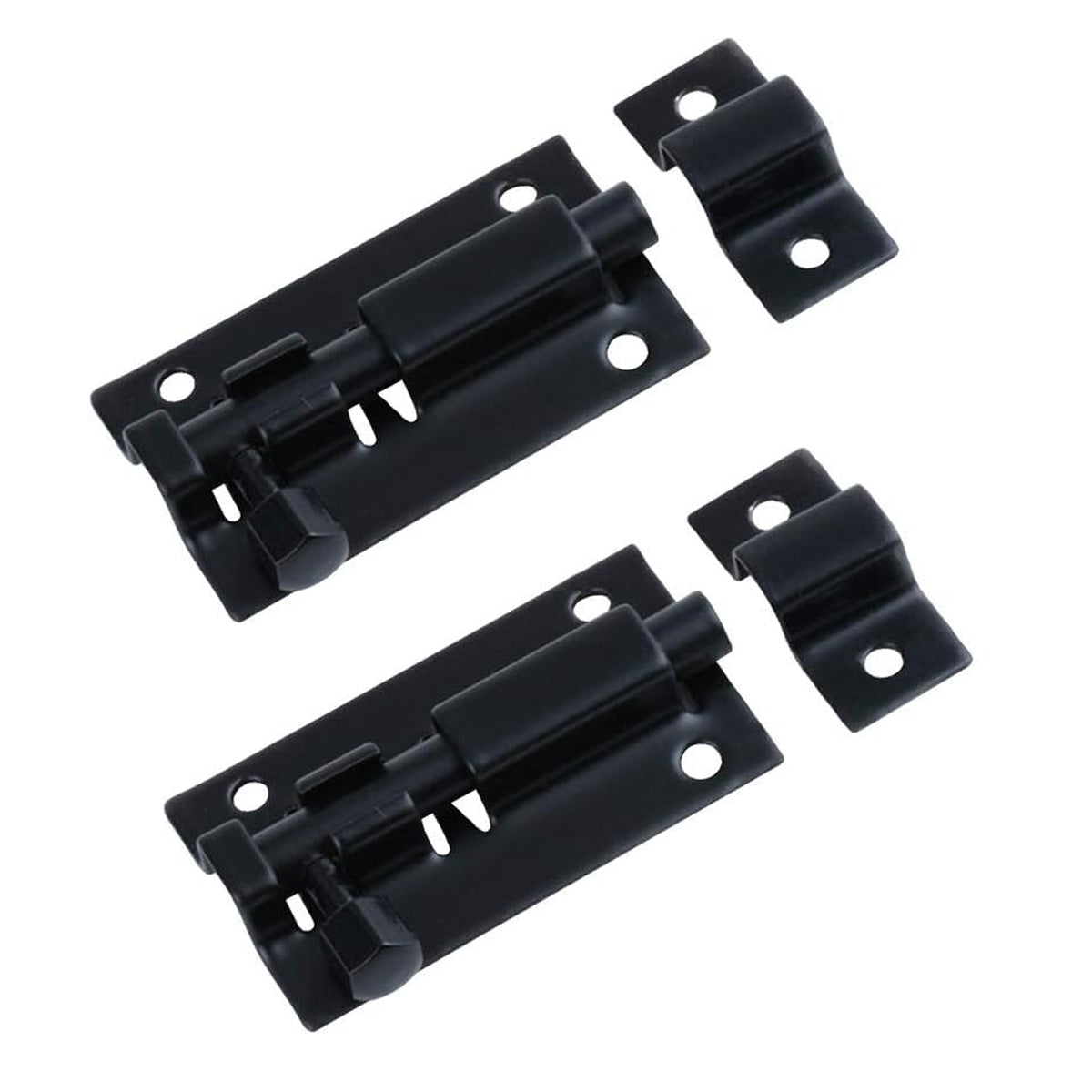 Door Bolts Black Stylish Security Multiple packs in 3-Inch & 4-Inch