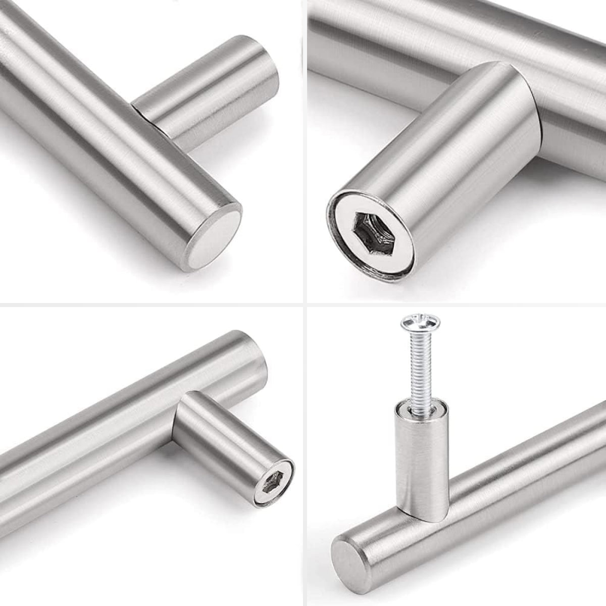 Premium Chrome Wardrobe Handles-Pack of 2 -160mm for Kitchen, Drawers