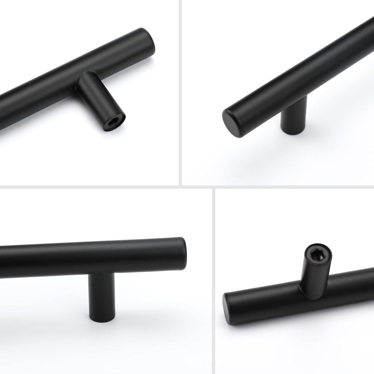 Black Wardrobe Handles -Pack of 10 – 96mm & 128mm Premium Pulls for Kitchen Drawers