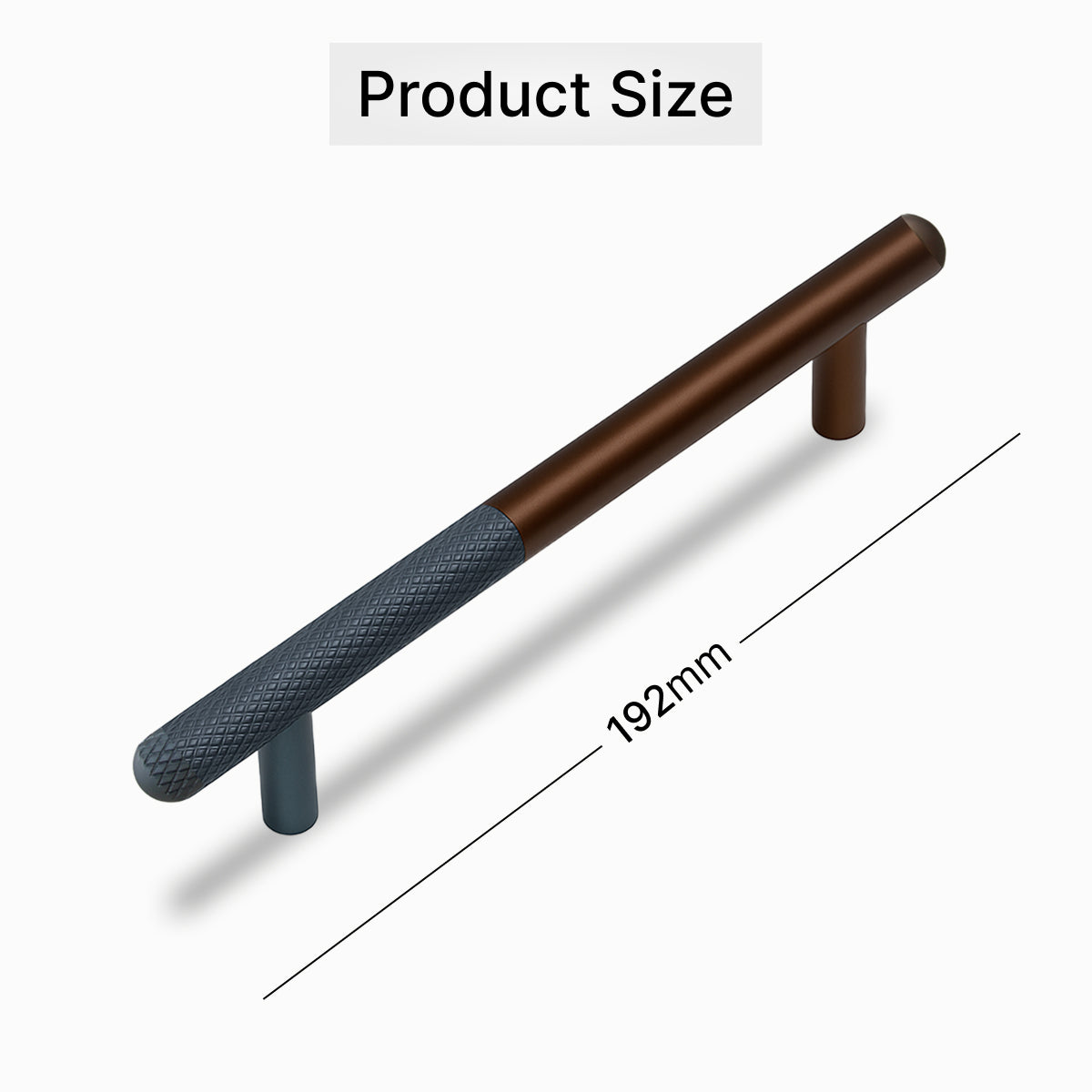 Two-Tone Aluminum Alloy Handle – Versatile Wardrobe & Kitchen Drawer Pull