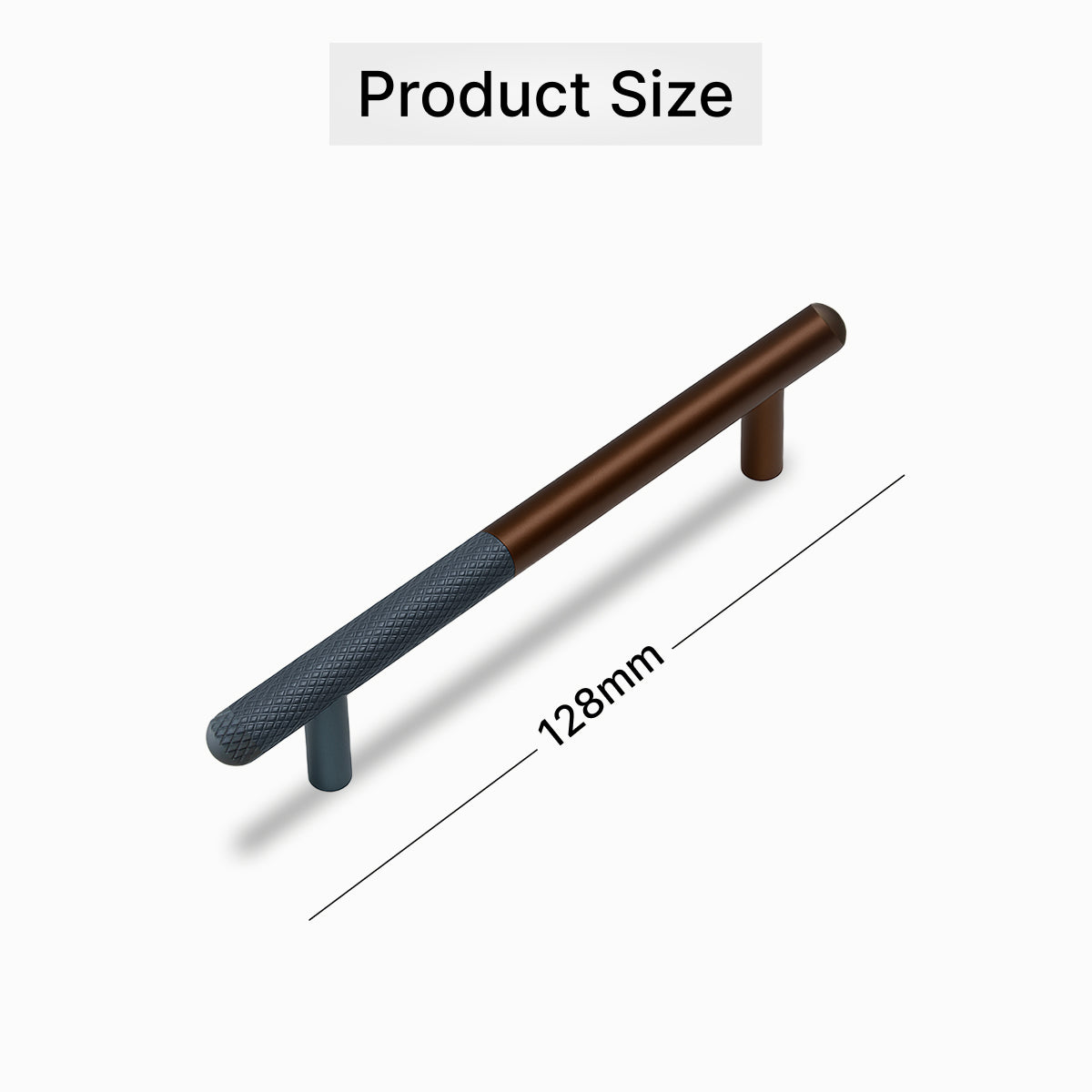 Two-Tone Aluminum Alloy Handle – Versatile Wardrobe & Kitchen Drawer Pull