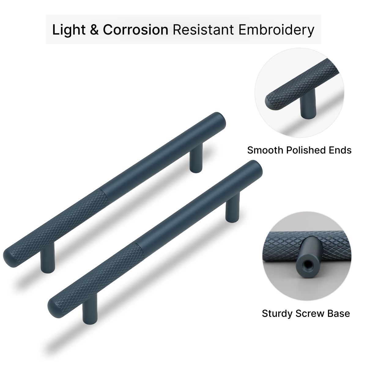 Two Tone Versatile Wardrobe Handles in Silver Finish Choices