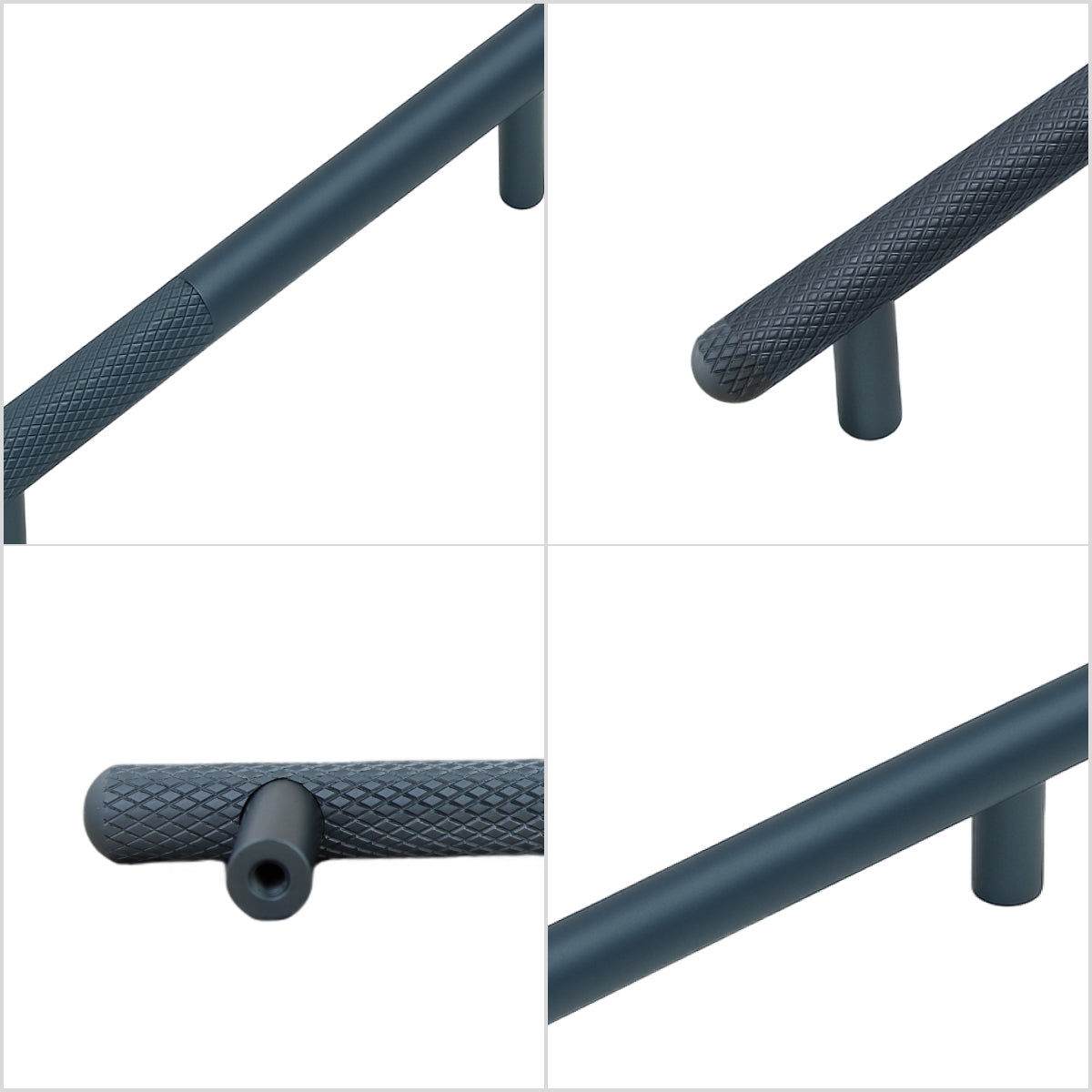 Two Tone Versatile Wardrobe Handles in Silver Finish Choices