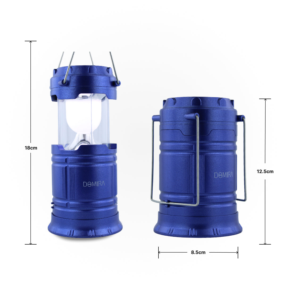 Blue Collapsible Solar LED Camping Lantern – Super Bright & Portable