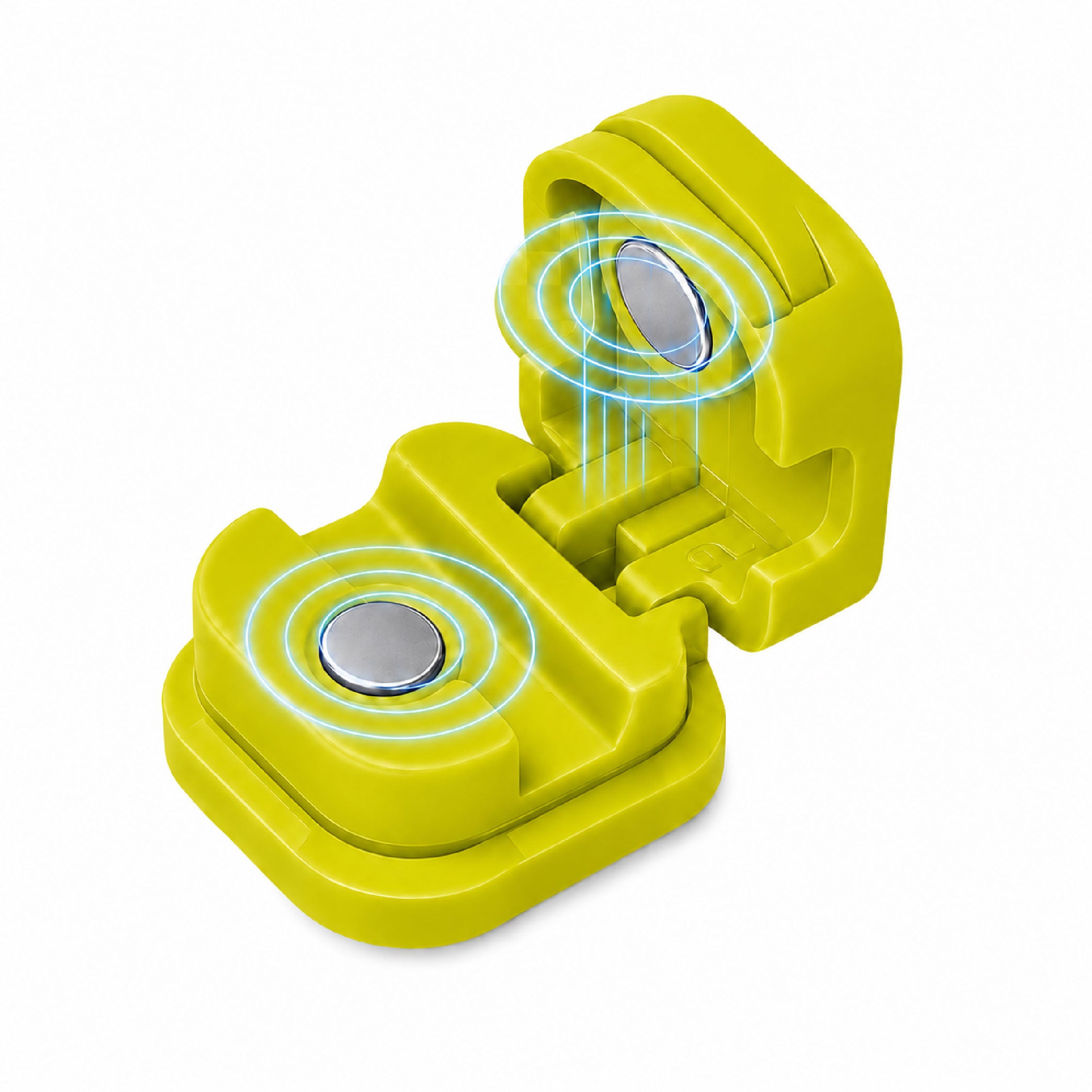 DOMIRA Yellow Magnetic Cable Holder Clips Magnetic Cable Organiser ABS Magnetic Grip Reusable Pack of 10