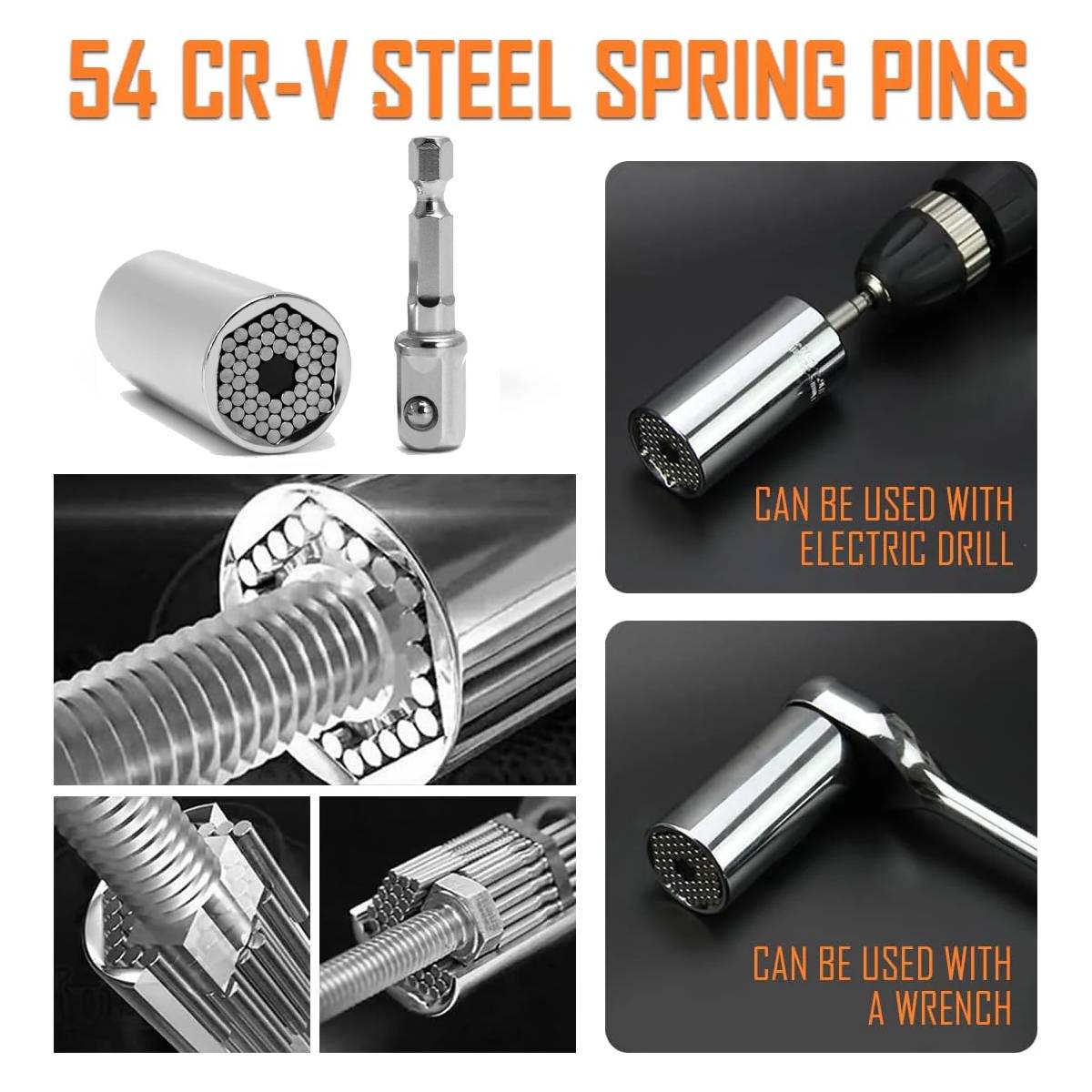 54 Durable Chrome Vanadium Steel Rods